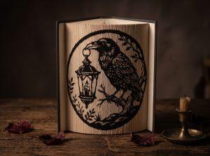 The Halloween Crow Book Fold